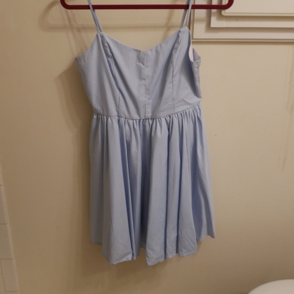 Lucca Couture blue pinstriped summer dress